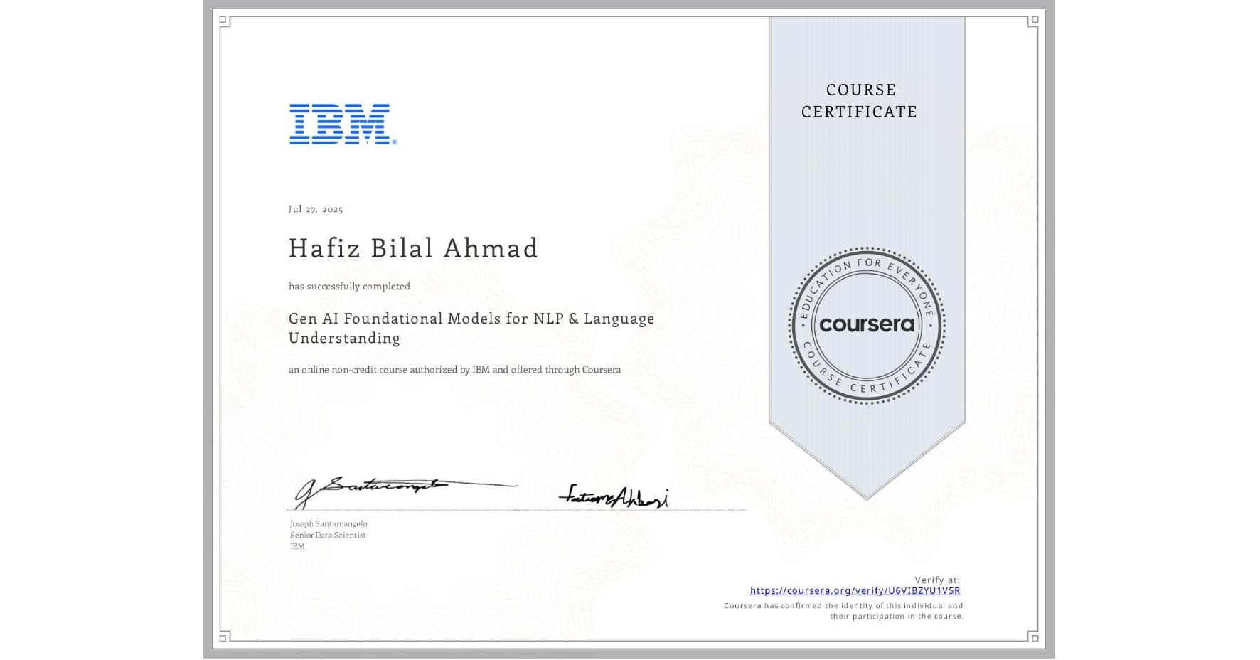 Gen AI Foundational Models for NLP & Language Understanding